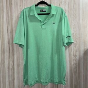 Callaway Opti-Dri Performance Short Sleeve Green Polo Golf Shirt Size‎ XL